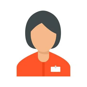 Internship manager icon flat isolated Stock Illustration