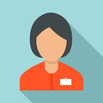 Internship manager icon, flat style Stock Illustration