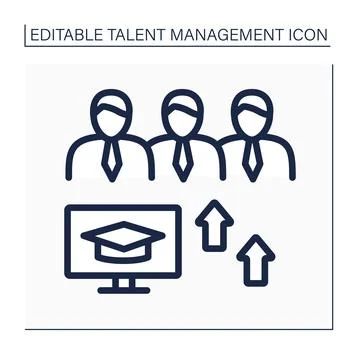 Internship programs line icon Stock Illustration