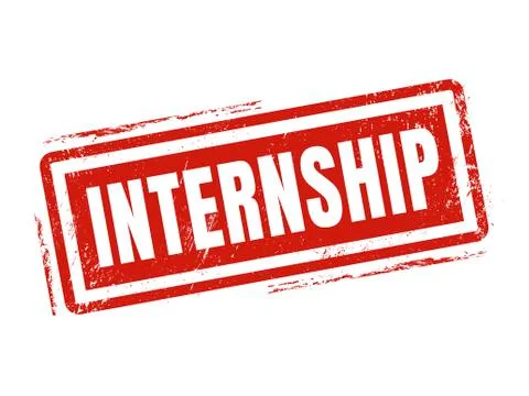 Internship red stamp style Stock Illustration