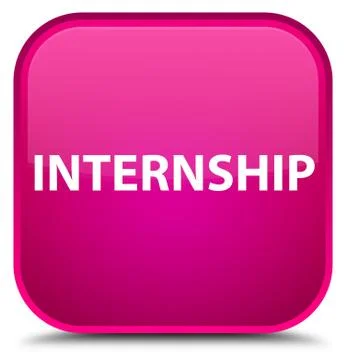 Internship special pink square button Stock Illustration