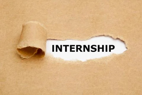 Internship Torn Paper Concept Foto stock