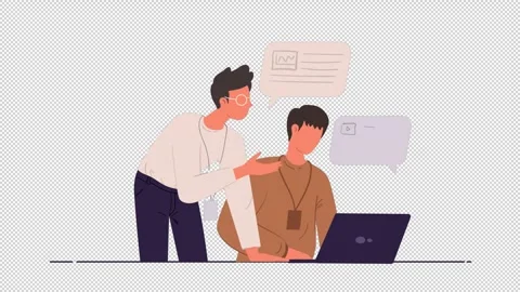 Internship Training Animation HD On Alpha Stock Footage 295907494