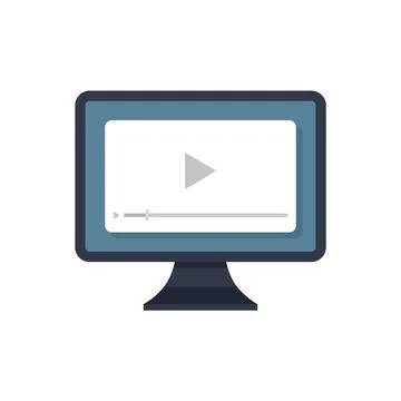 Internship video icon flat isolated vector イラスト素材