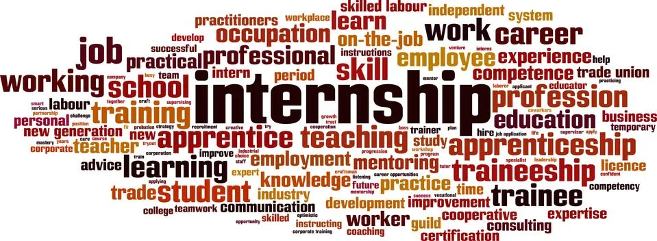 Internship word cloud イラスト素材