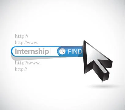 Internship written in search bar Stock Illustration