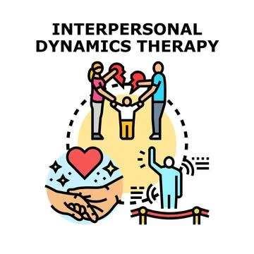 Interpersonal dynamics therapy concept for relationship healing Illustrazione stock