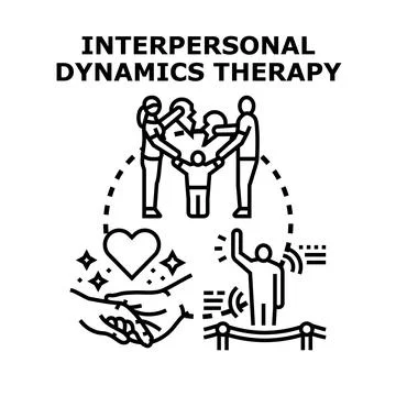 Interpersonal dynamics therapy concept for relationship healing Illustrazione stock