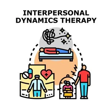 Interpersonal dynamics therapy for mental health and relationship wellness Stock Illustration