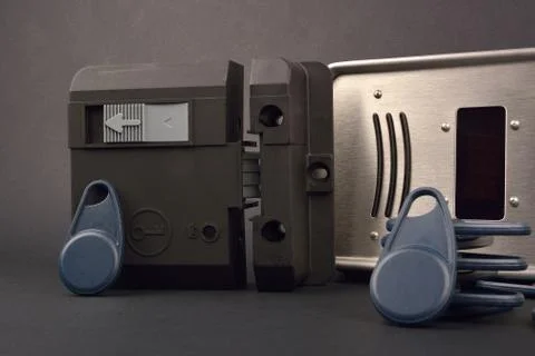 Interphone on dark background Stock Photos