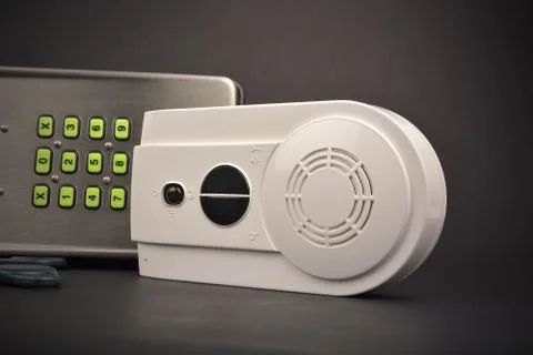 Interphone on dark background Stock Photos