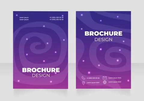 Interplanetary spaceflight opportunity blank brochure design Stock Illustration