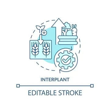 Interplant turquoise concept icon Stockillustratie