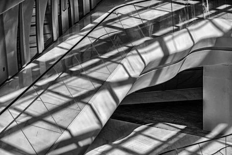 Interplay of Light and Shadow in Modern Architecture Stock Photos