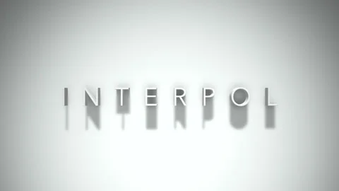 Interpol 3D title animation with shadows on a white background Stock Footage 297389046