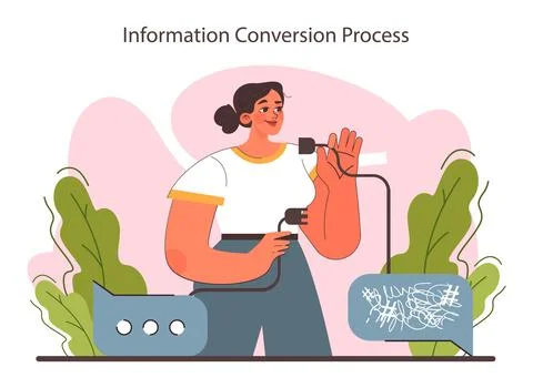 Interpretation. Data literacy. Information understanding, analysis 스톡 일러스트