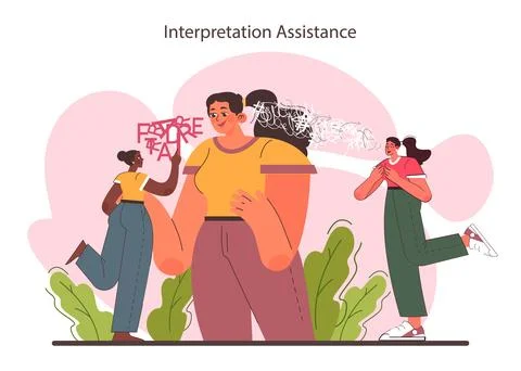 Interpretation. Data literacy. Information understanding, analysis Stock Illustration