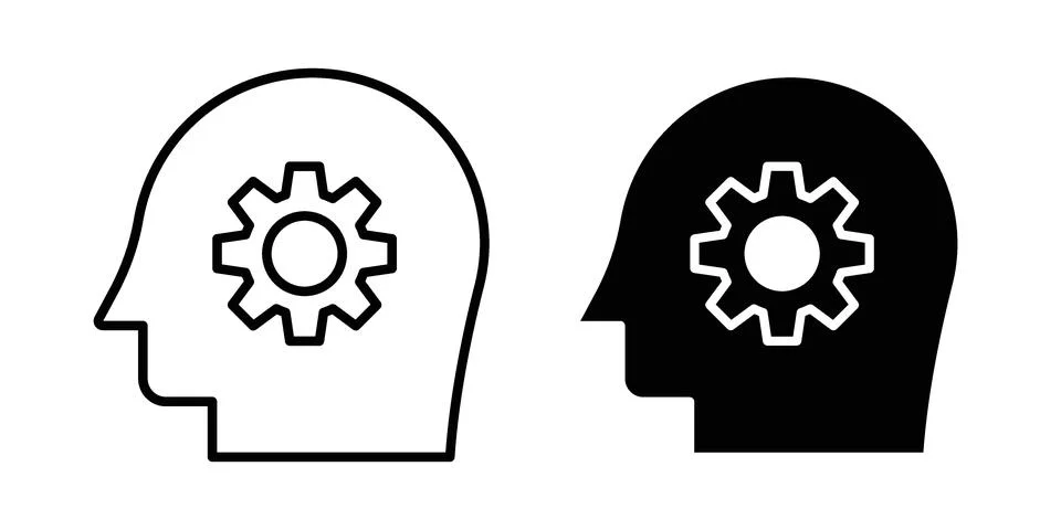 Interpretation icon vectors. Illustrations in black 库存插图