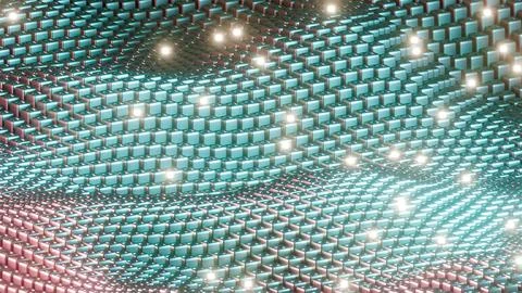 An interpretation of quantum fluctuations, depicted as a dynamic, ever-changi 库存插图