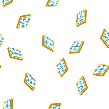 Interpreter book isometric icon seamless pattern color Stock Illustration