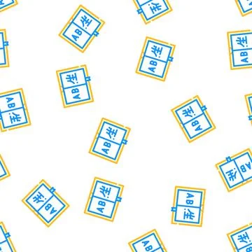 Interpreter book vector seamless pattern color Stock Illustration