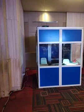 Interpreter booth Foto stock