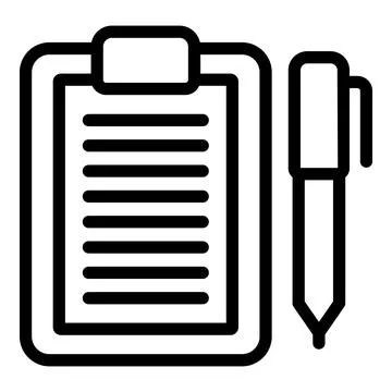 Interpreter clipboard icon outline vector. Dialect syntax Stock Illustration