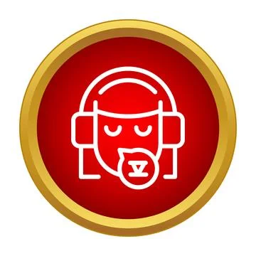 Interpreter icon representing language translation and communication Stock Illustration