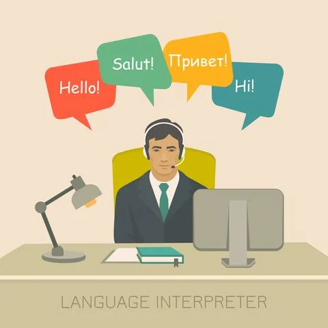 Interpreter Illustrazione stock