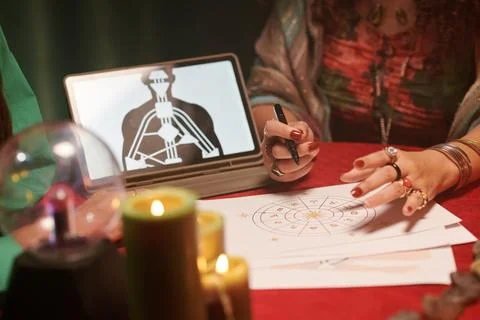 Interpreting Astrology Birth Chart 写真素材