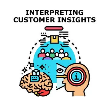 Interpreting customer insights for business analytics strategy Stock Illustration