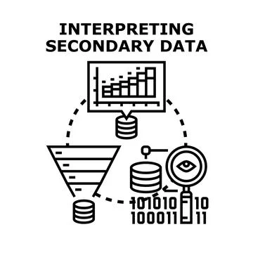 Interpreting secondary data analysis and research process 스톡 일러스트