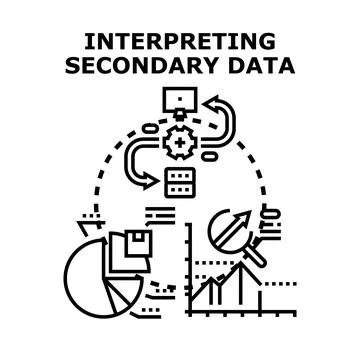 Interpreting secondary data analysis for business strategy 스톡 일러스트