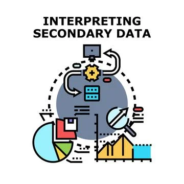 Interpreting secondary data analysis for business strategy 스톡 일러스트