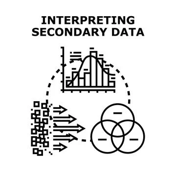 Interpreting secondary data analytics for business research Illustrazione stock