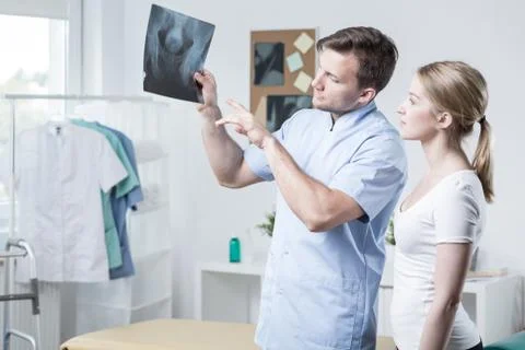 Interpreting x-ray of the pelvis Stock Photos