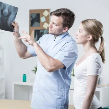 Interpreting x-ray of the pelvis 스톡 사진