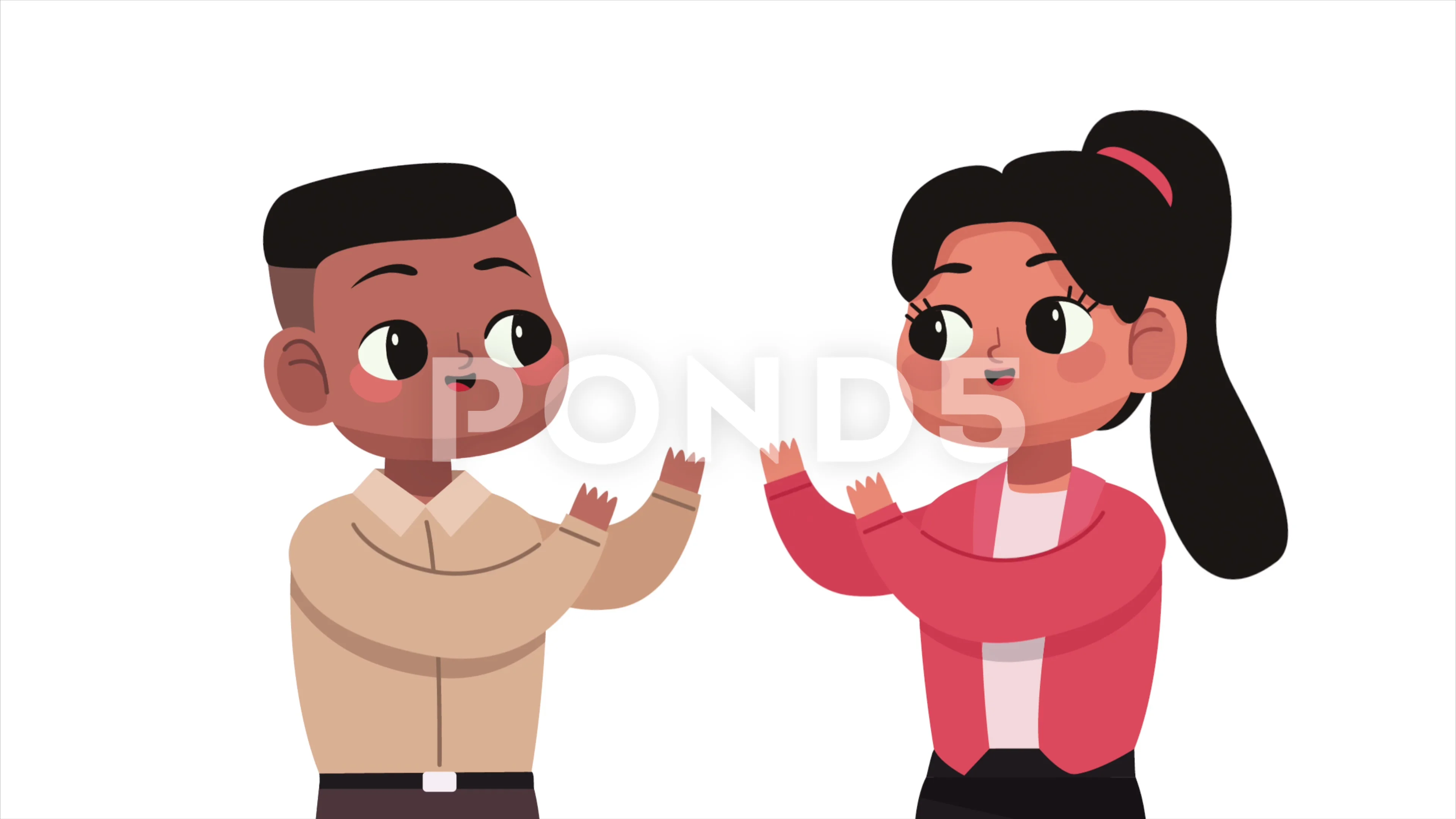 interracial business couple characters a... | Stock Video | Pond5