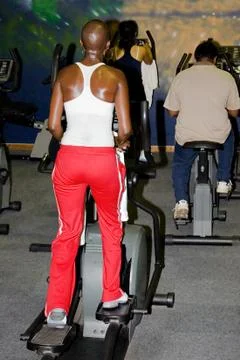 Interracial fitness group Fotos Stock