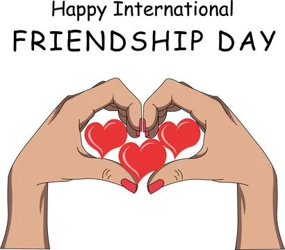 Interracial Hands Forming Heart Shape Stock Illustration