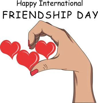 Interracial Hands Forming Heart Shape Stock Illustration