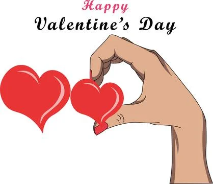 Interracial Hands Forming Heart Shape Stock Illustration