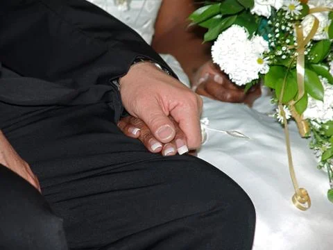 Interracial wedding Stock Photos