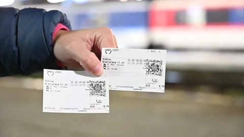Interrail Train Reservations in Slovakia Kosice to Bratislava Stock Footage 162560297