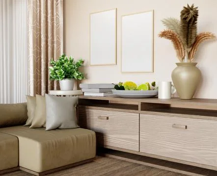 Interrior frame mockup (8) Illustrazione stock