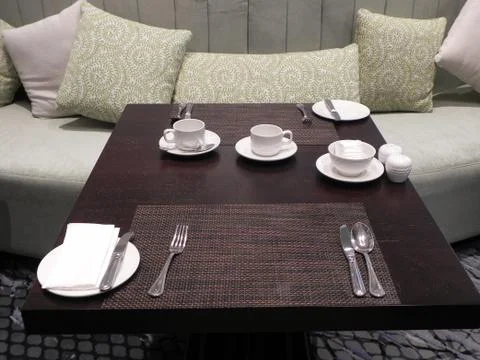 Interrior of restaurant Stock Photos