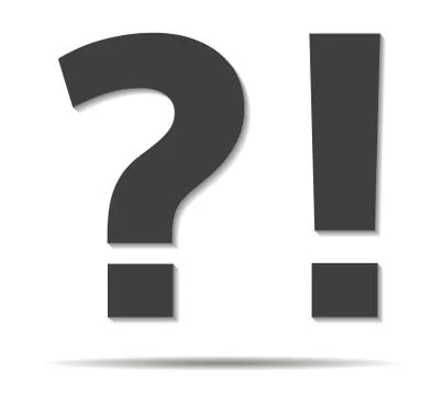 Interrogation and exclamation double shadow icon vector Stock Illustration