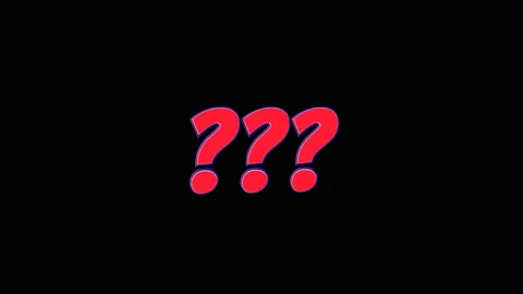 ??? Interrogation and Exclamation Symbols Comic Text Animation, with Alpha Matte Stock Footage 238778251