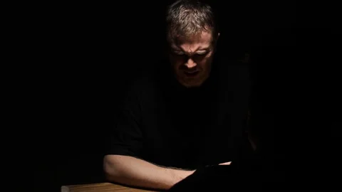 Interrogation camera moves side to side. Stock Footage 99608589