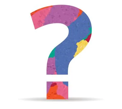 Interrogation drawn painted icon vector Stock Illustration